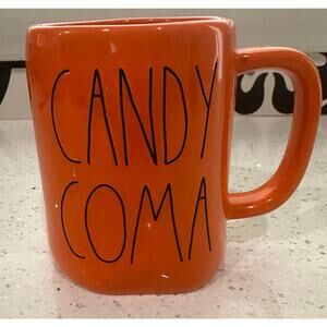 Rae Dunn CANDY COMA Orange Mug Coffee Cup Halloween